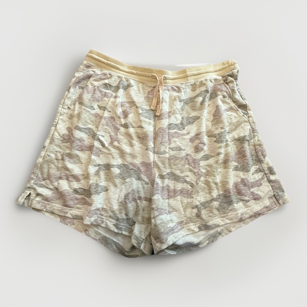 Old Navy Camouflage Ribbed Trim Casual Shorts Oatmeal‎ Size XXL NWT